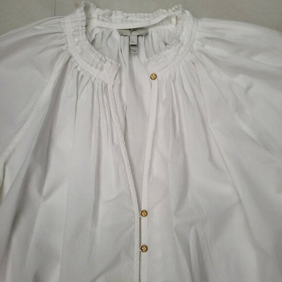 Joie 100% Cotton White Long Sleeve Button Down Shirt. Size M - Picture 3 of 9